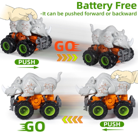 PACK 2 CAMIONES DE GOMA MONSTER TRUCKS ORIATE - 4