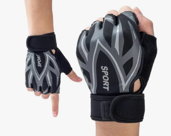 GUANTES DE GYM CROSSFIT CICLISMO CON CORREA VELCRO - 1