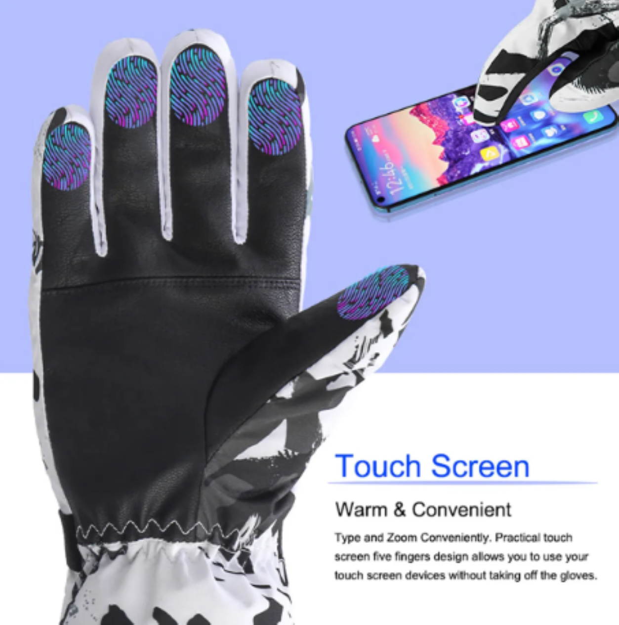 GUANTES TERMICOS DE ESQUI TACTILES FRIO EXTREMO - M - 2