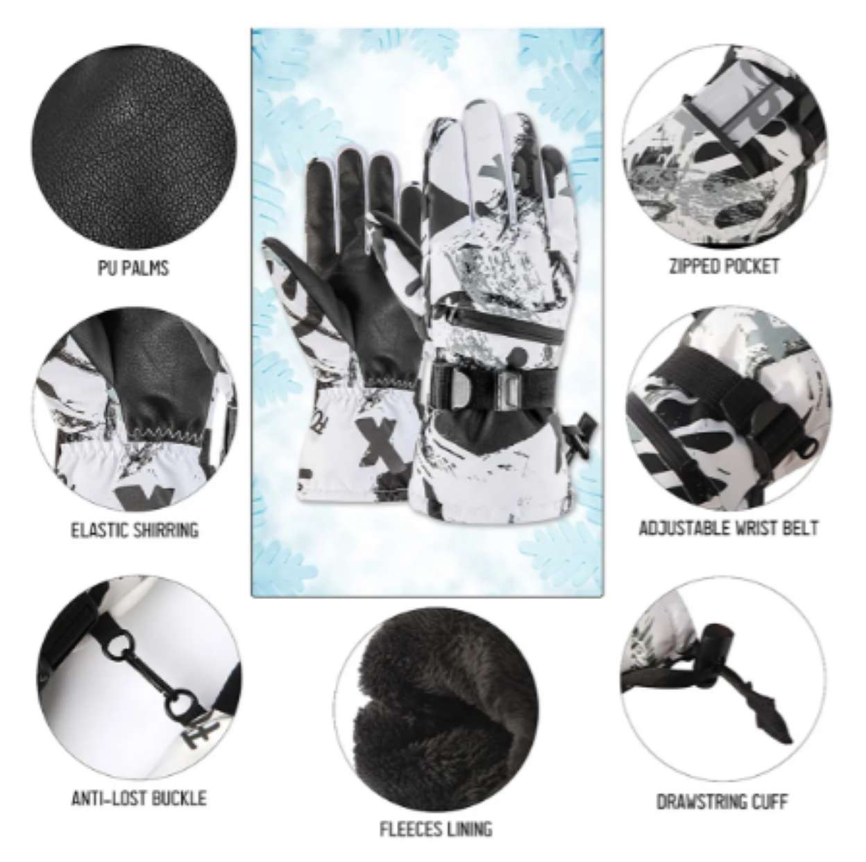 GUANTES TERMICOS DE ESQUI TACTILES FRIO EXTREMO - M - 3