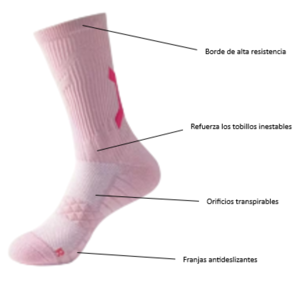MEDIAS DE COMPRESION ANTIDESLIZANTES OUTFIT DEPORTES ROSA - TALLA GRANDE - 2