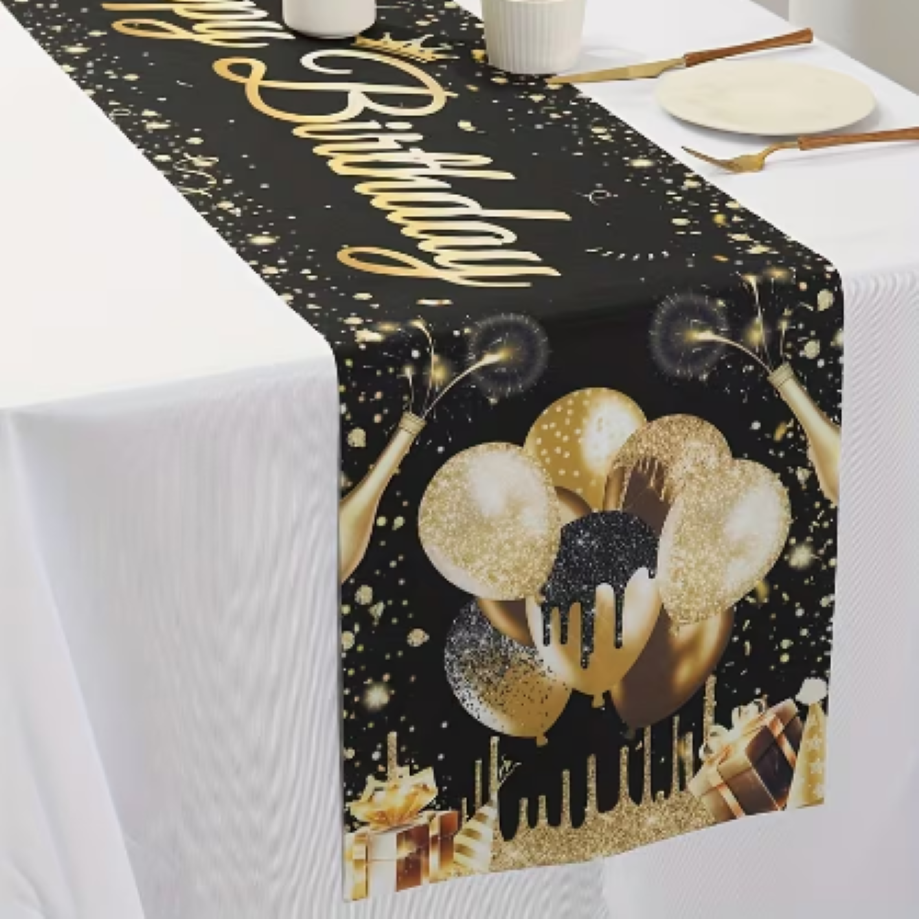 CAMINO DE MESA 'HAPPY BIRTHDAY' 180 X 35 CM. FIESTA DE CUMPLEAÑOS - 2