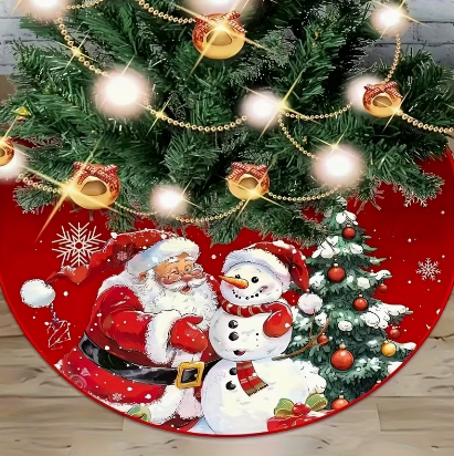 FALDA DE ARBOL DE NAVIDAD ROJO - 120 CM - 1