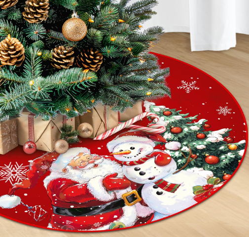 FALDA DE ARBOL DE NAVIDAD ROJO - 120 CM - 3