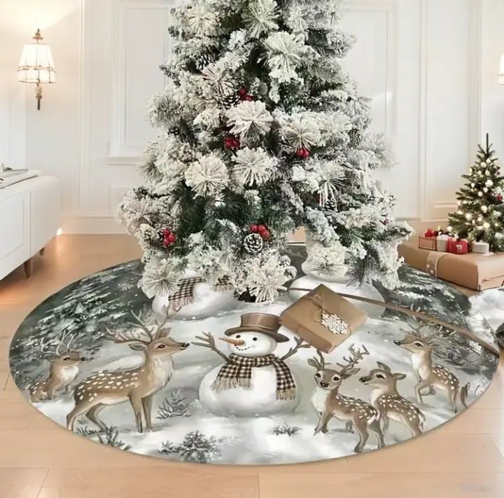 PISO DE ARBOL DE NAVIDAD NEVADO 120 CM - 1