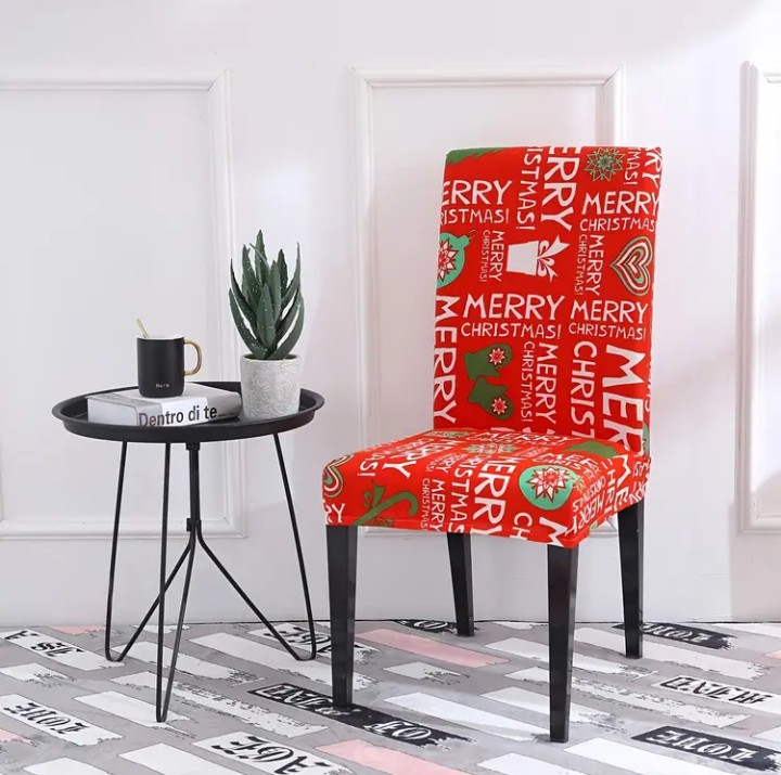 FUNDAS DE SILLA 4 PIEZAS - ROJO CHRISTMAS - 2