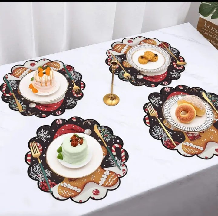 SET DE 4 INDIVIDUALES NAVIDEÑOS DE MESA Y COMEDOR - 3