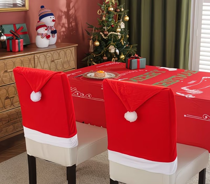 PACK 6 FUNDAS DE SOMBRERO NAVIDEÑAS PARA SILLAS - 2