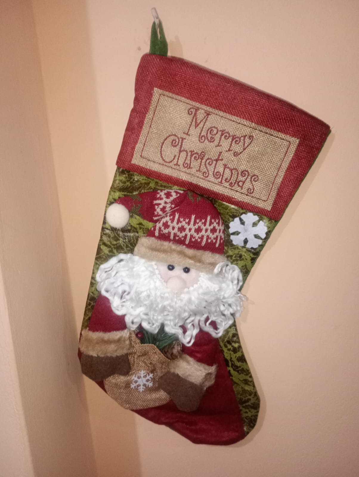 BOTA NAVIDEÑA PAPA NOEL 41X21 CM - 1