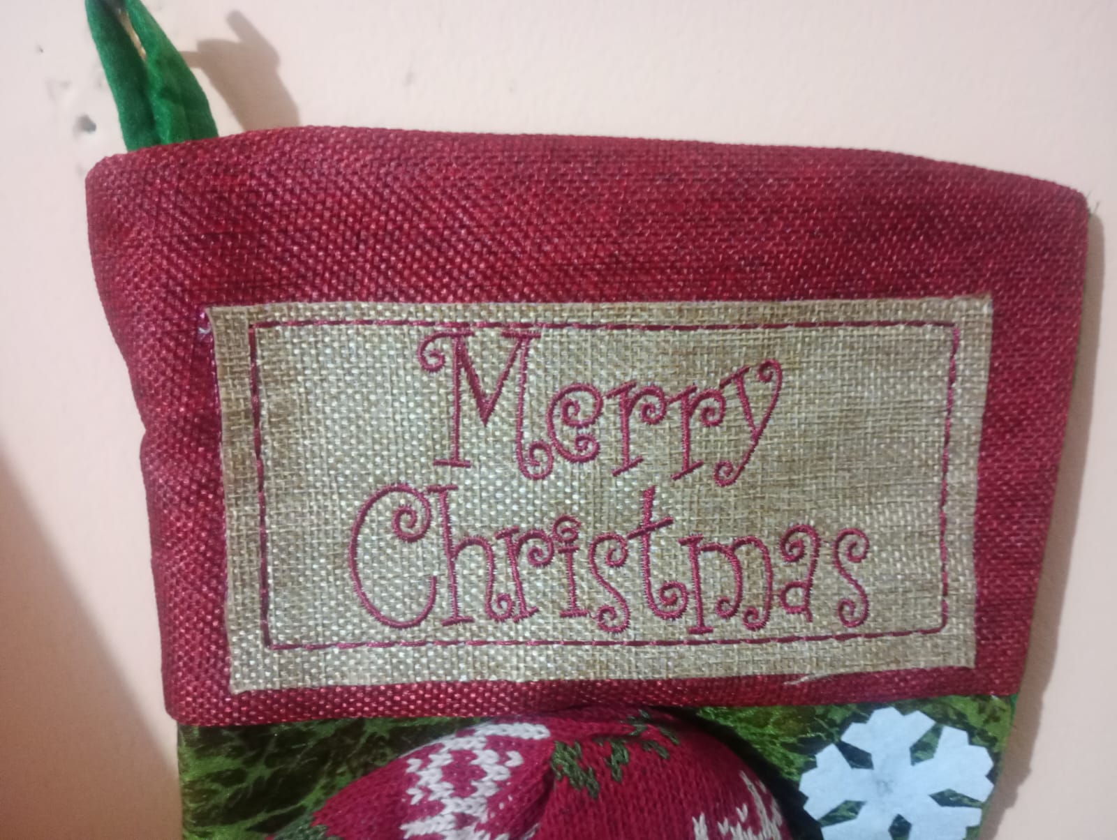 BOTA NAVIDEÑA PAPA NOEL 41X21 CM - 3