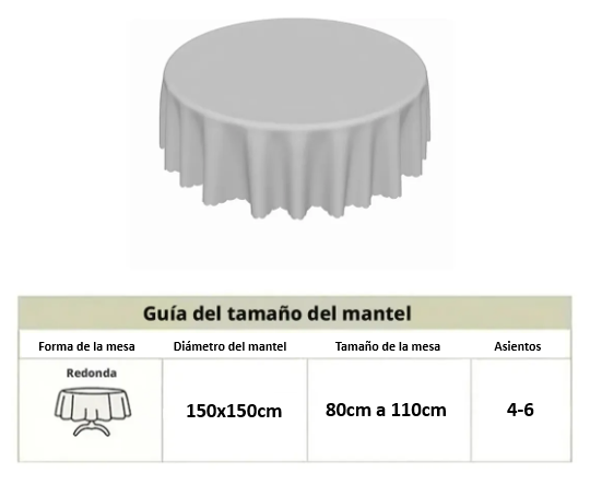 MANTEL NAVIDEÑO DE MESA REDONDA 150X150 CM - 4