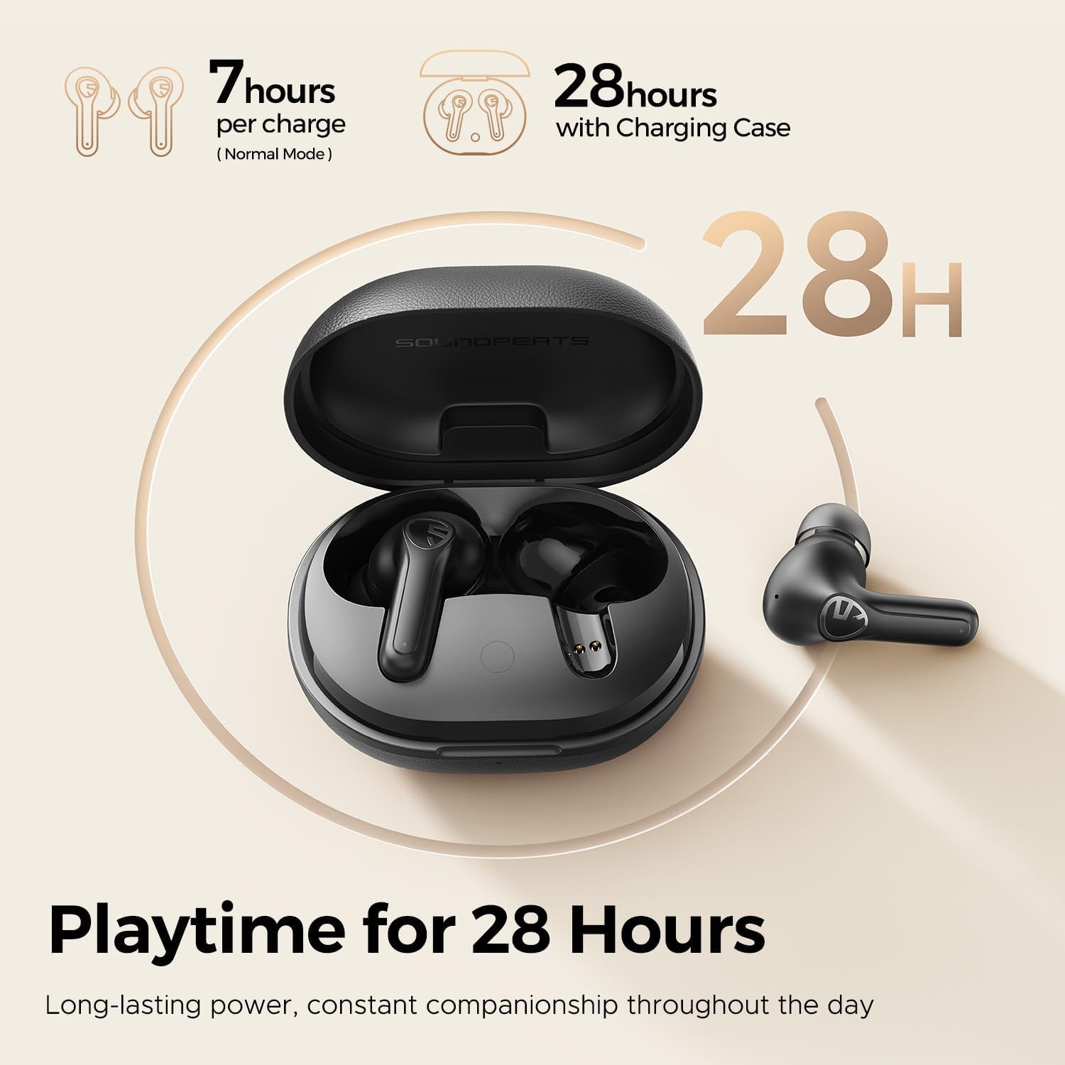 AUDÍFONOS BLUETOOTH SOUNDPEATS T3 PRO ANC 28 HORAS - 2