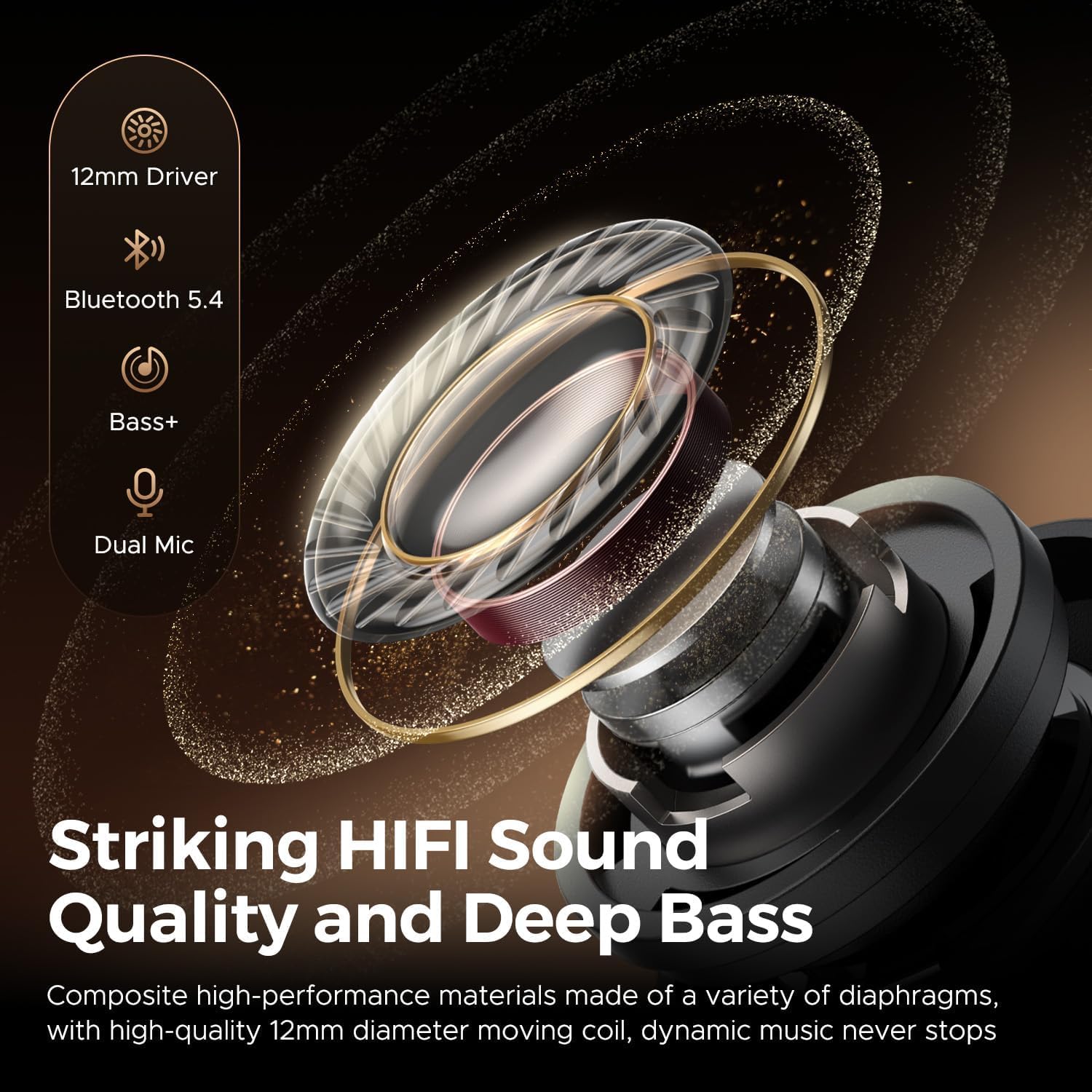 AUDÍFONOS BLUETOOTH SOUNDPEATS T3 PRO ANC 28 HORAS - 5