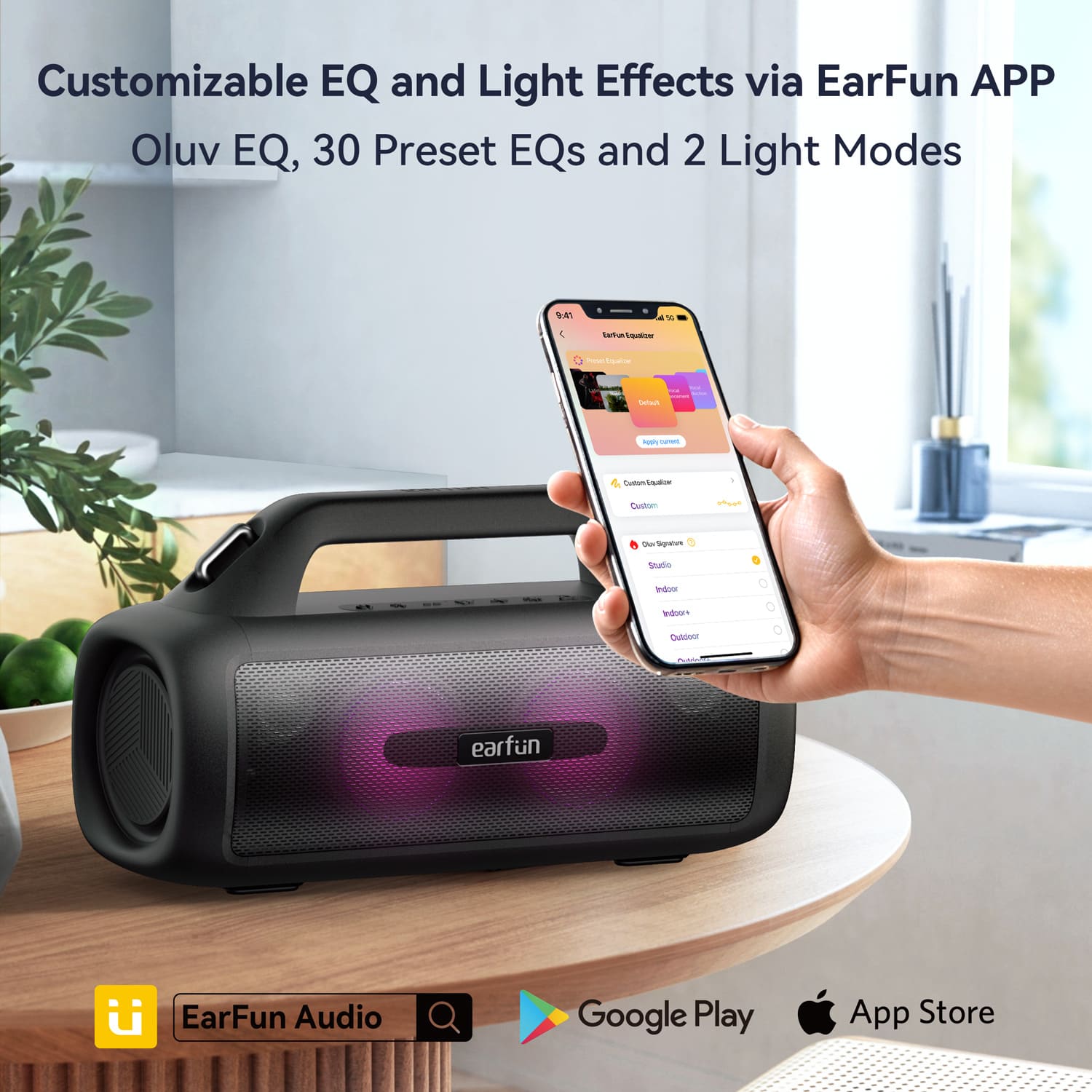 PARLANTE PORTÁTIL EARFUN UBOOM X 80W BLUETOOTH IP67 NEGRO - 3