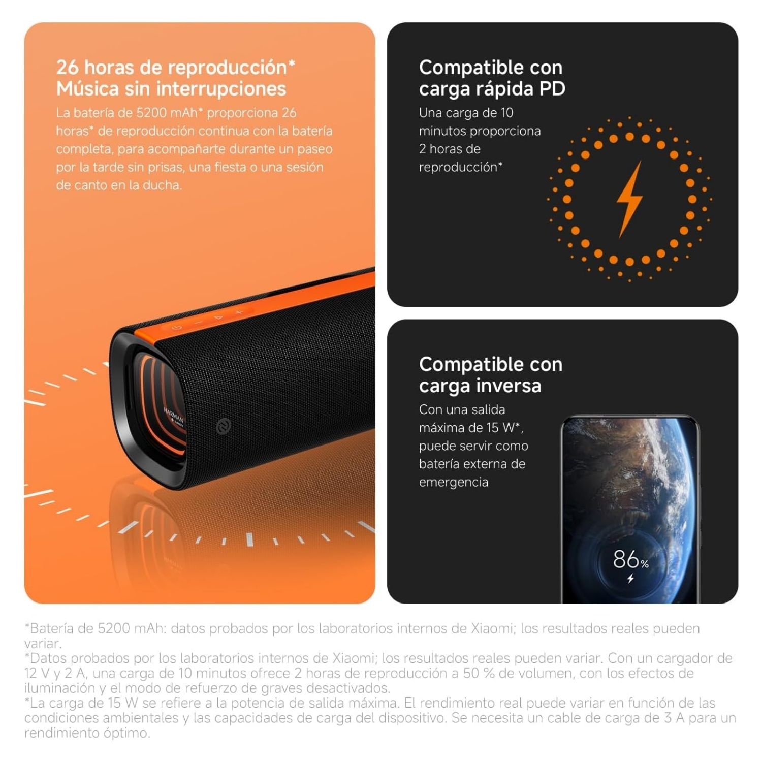PARLANTE PORTÁTIL XIAOMI SOUND PARTY NEGRO 50W IP67 - 10