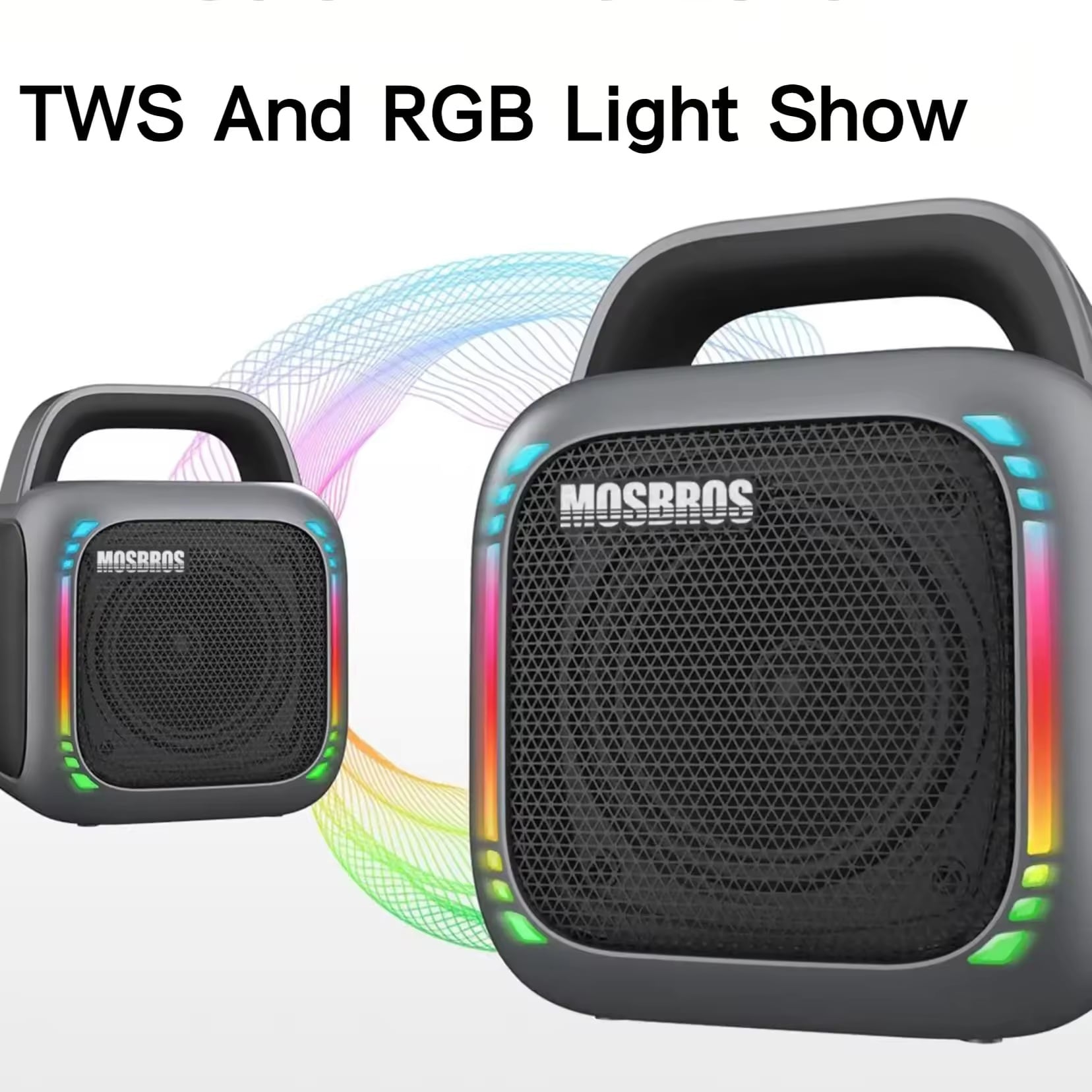 PARLANTE KARAOKE PORTÁTIL MOSBROS KARABOX 50W IPX6 - 8