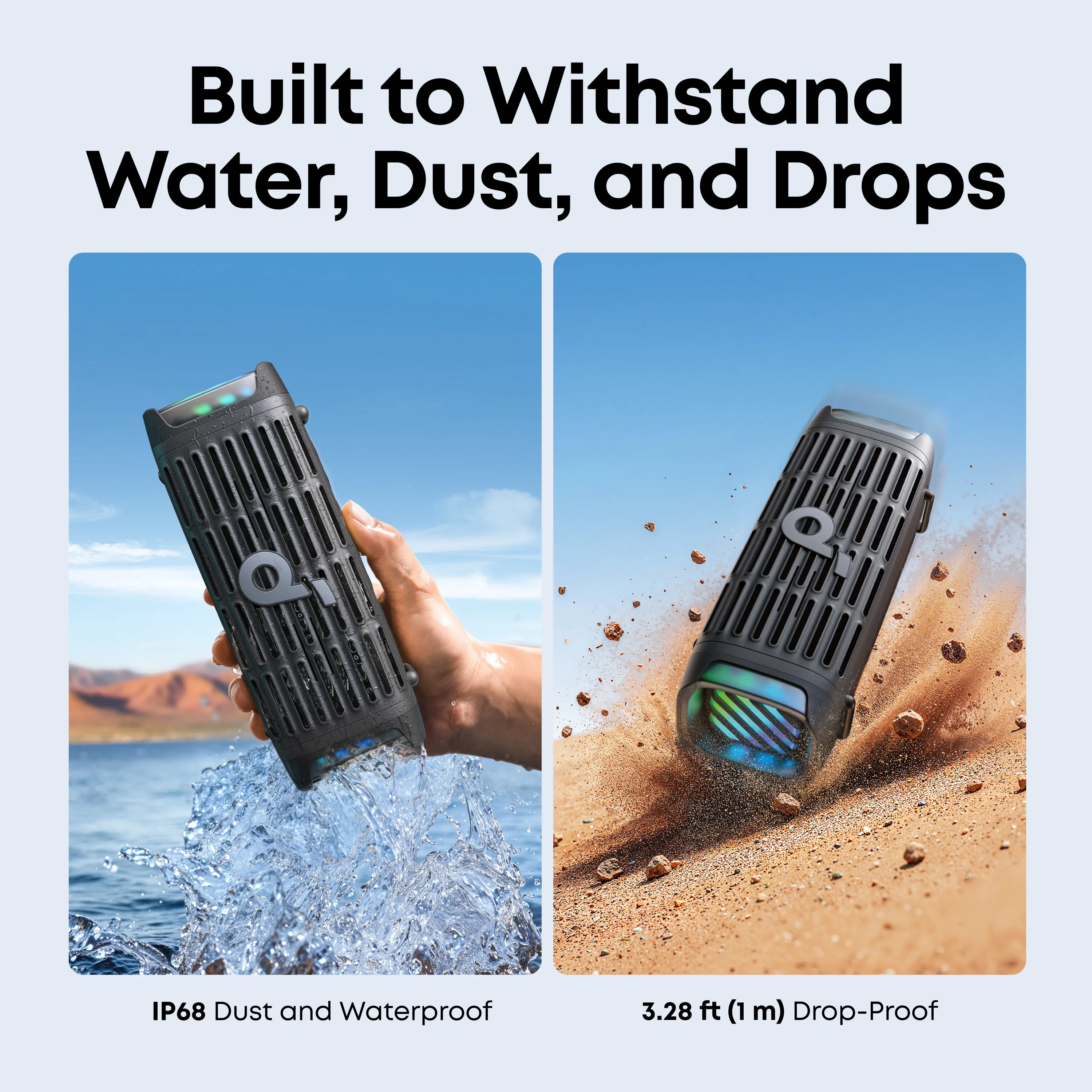 SOUNDCORE BOOM 3I 50W BLUETOOTH IP68 RESISTENTE AL AGUA NEGRO - 6
