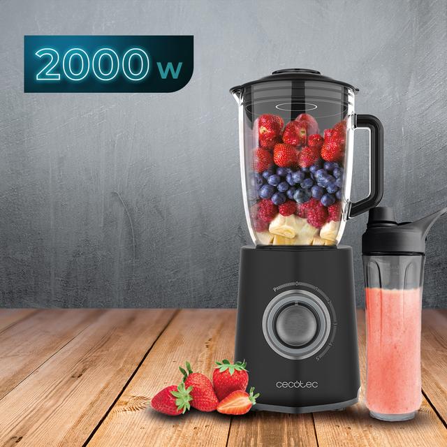 LICUADORA POWER BLACK TITANIUM 2000MAX MIX GO - 4