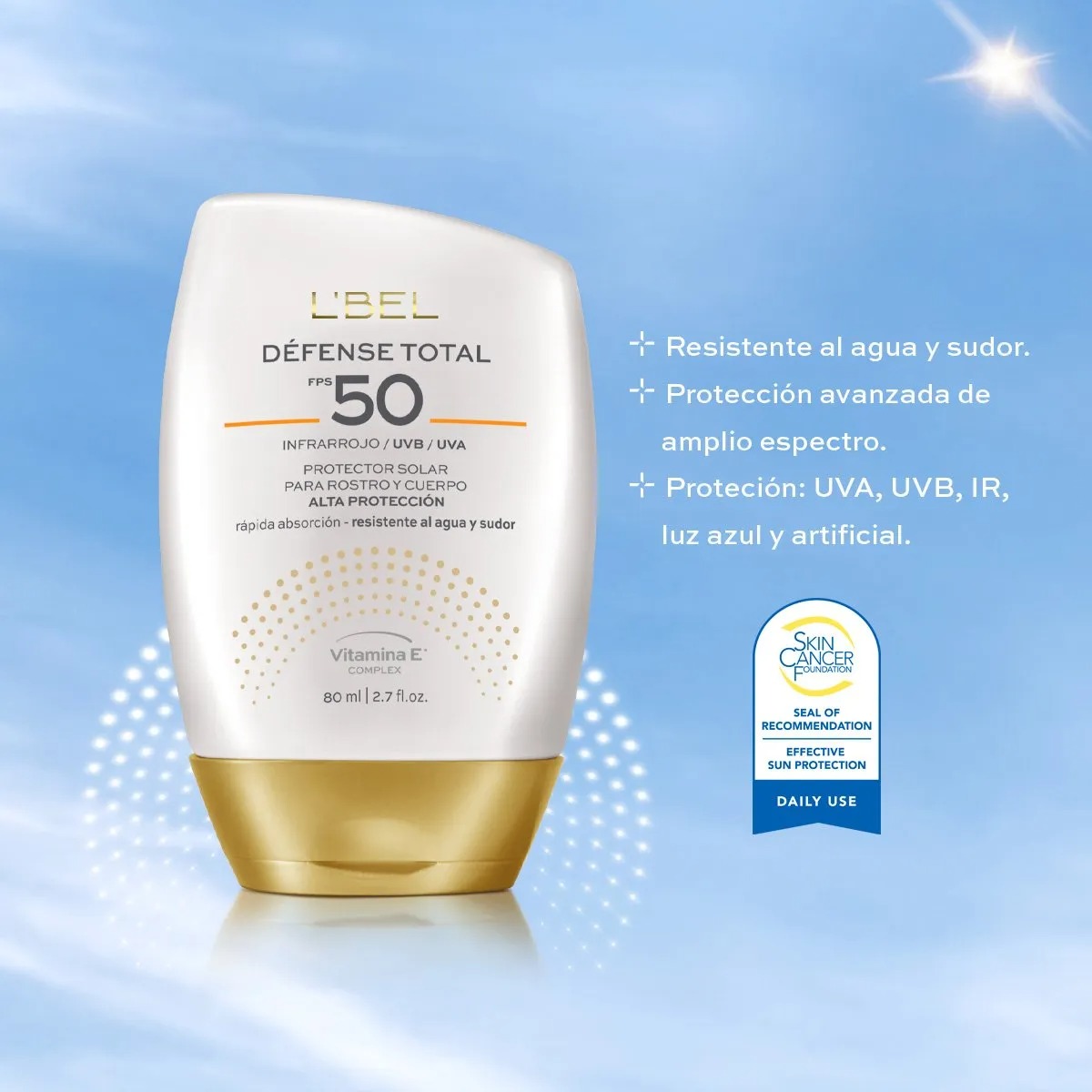 DÉFENSE TOTAL PROTECTOR SOLAR PARA ROSTRO Y CUERPO - 2
