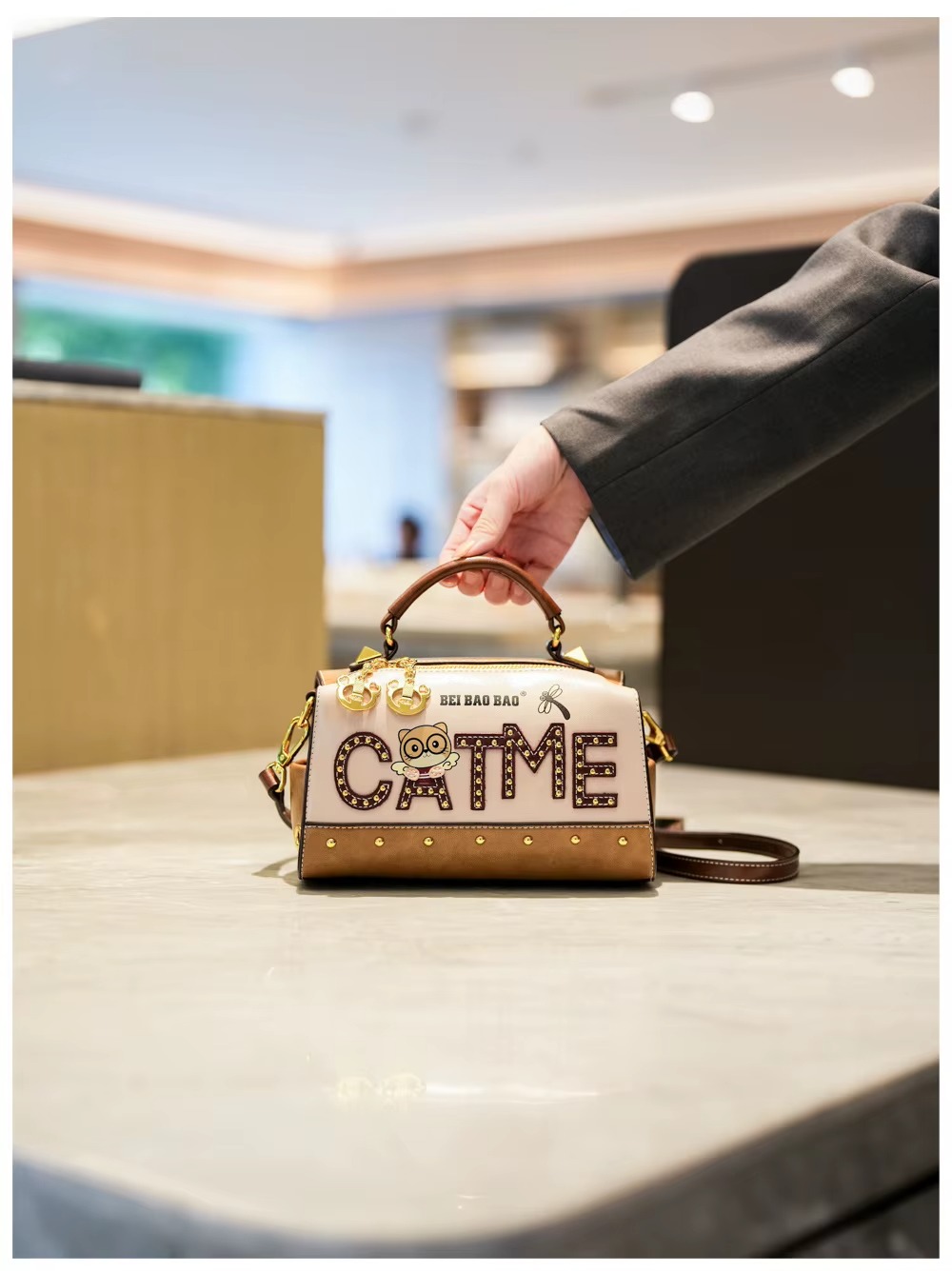 CARTERA BEAR CUERO OSITO COLORETE - 3
