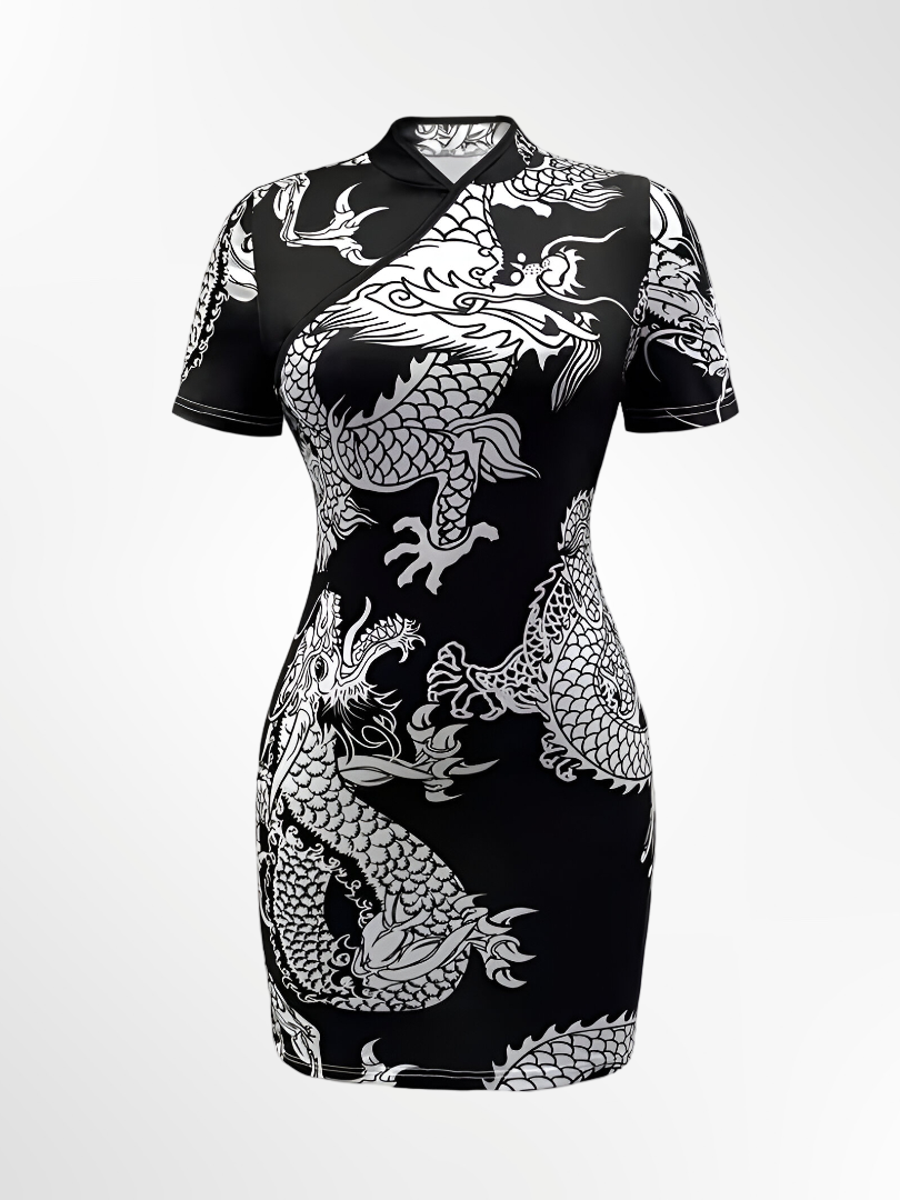 LOLITAS VESTIDO ESTAMPADO DRAGON - 1