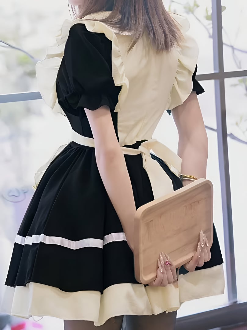 VESTIDO LOLITAS DISFRAZ COSPLAY BORDADO GATO - 3