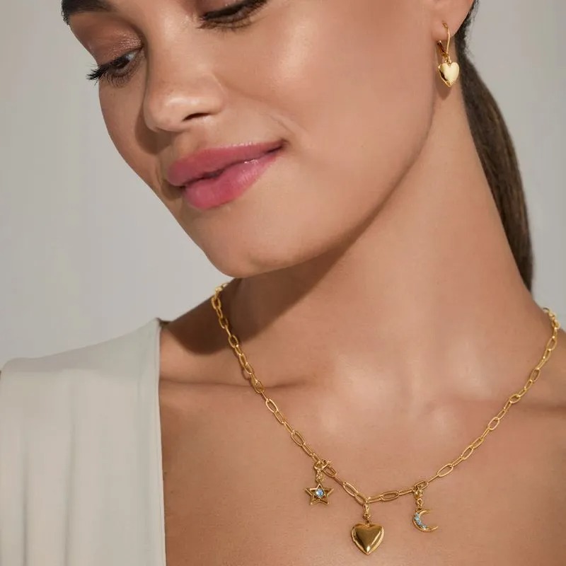 SET COLLAR + ARETES HONEYMOON GOLD ESIKA - 2