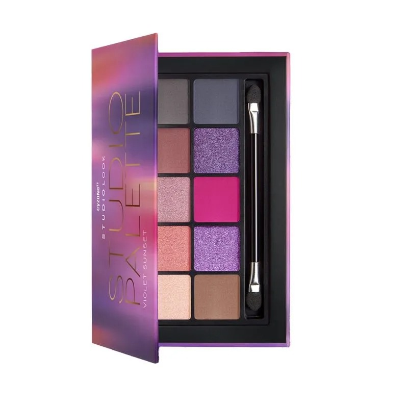 PALETA DE SOMBRAS STUDIO LOOK COLOR VIOLET SUNSET CYZONE - 1