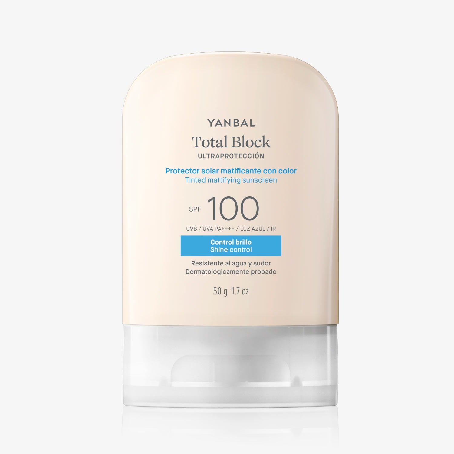 PROTECTOR SOLAR TOTAL BLOCK MATIFICANTE CON COLOR SPF 100 – YANBAL - 1