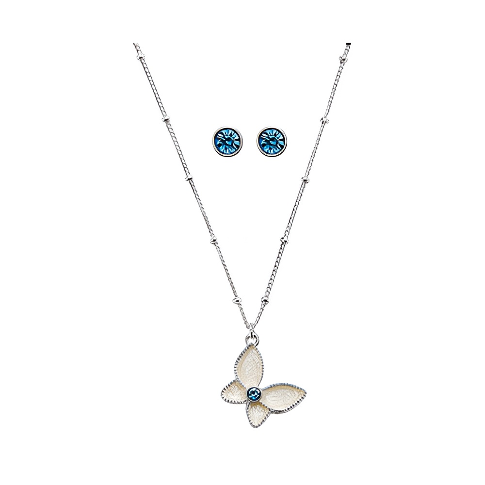 SET COLLAR + ARETES WING OF LIGHT MARIPOSA ESIKA - 1