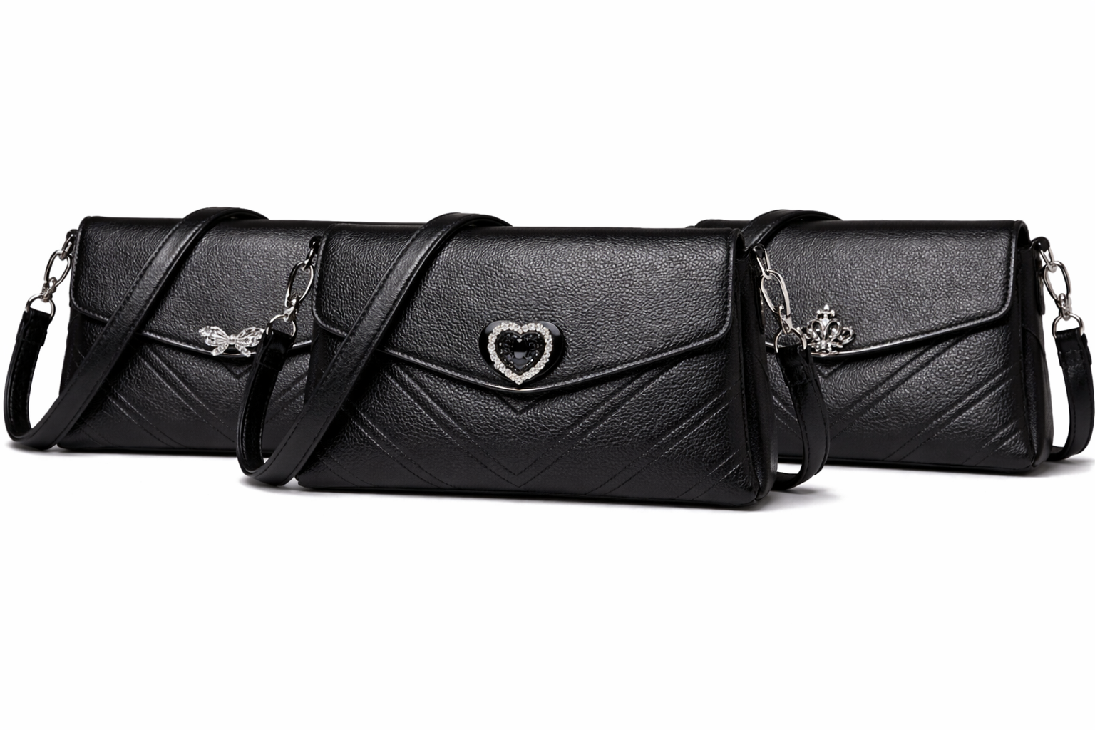 CARTERA BANDOLERA NEGRO CORAZON - 4