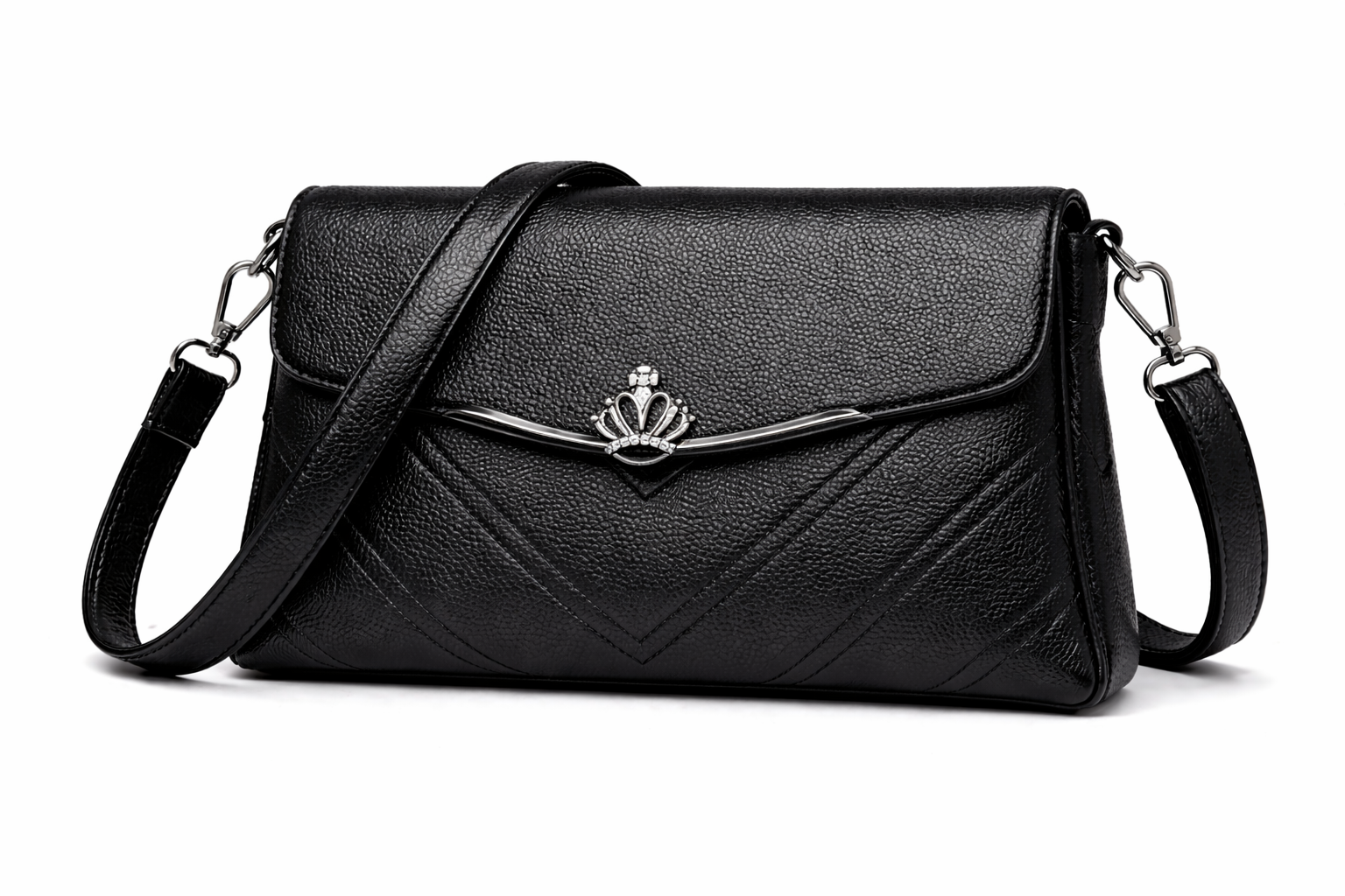 CARTERA BANDOLERA NEGRO CORONA - 1