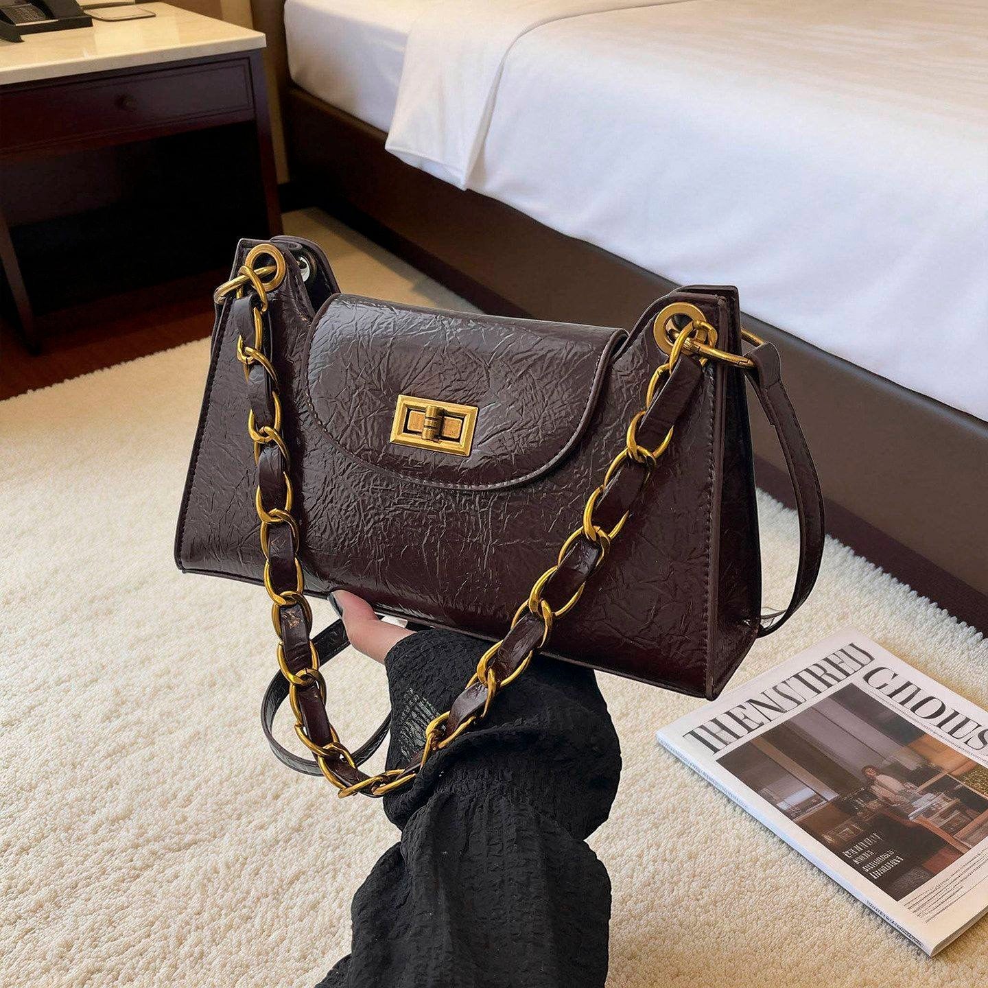 CARTERA DULCE ELEGANCE MARRON - 1