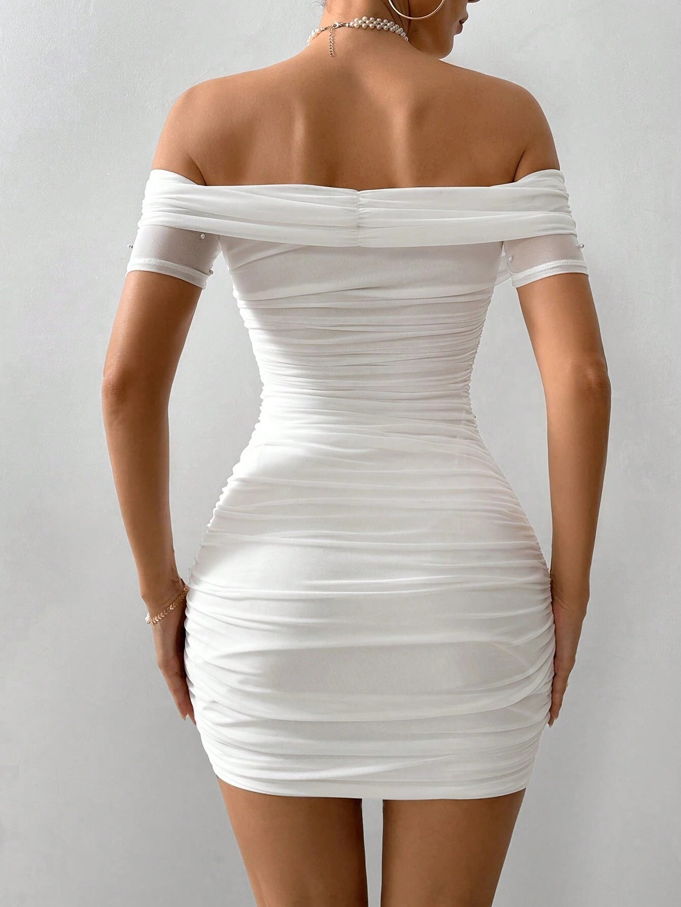 VESTIDO LOLITAS BLANCO CON MANGA CORTA - 4