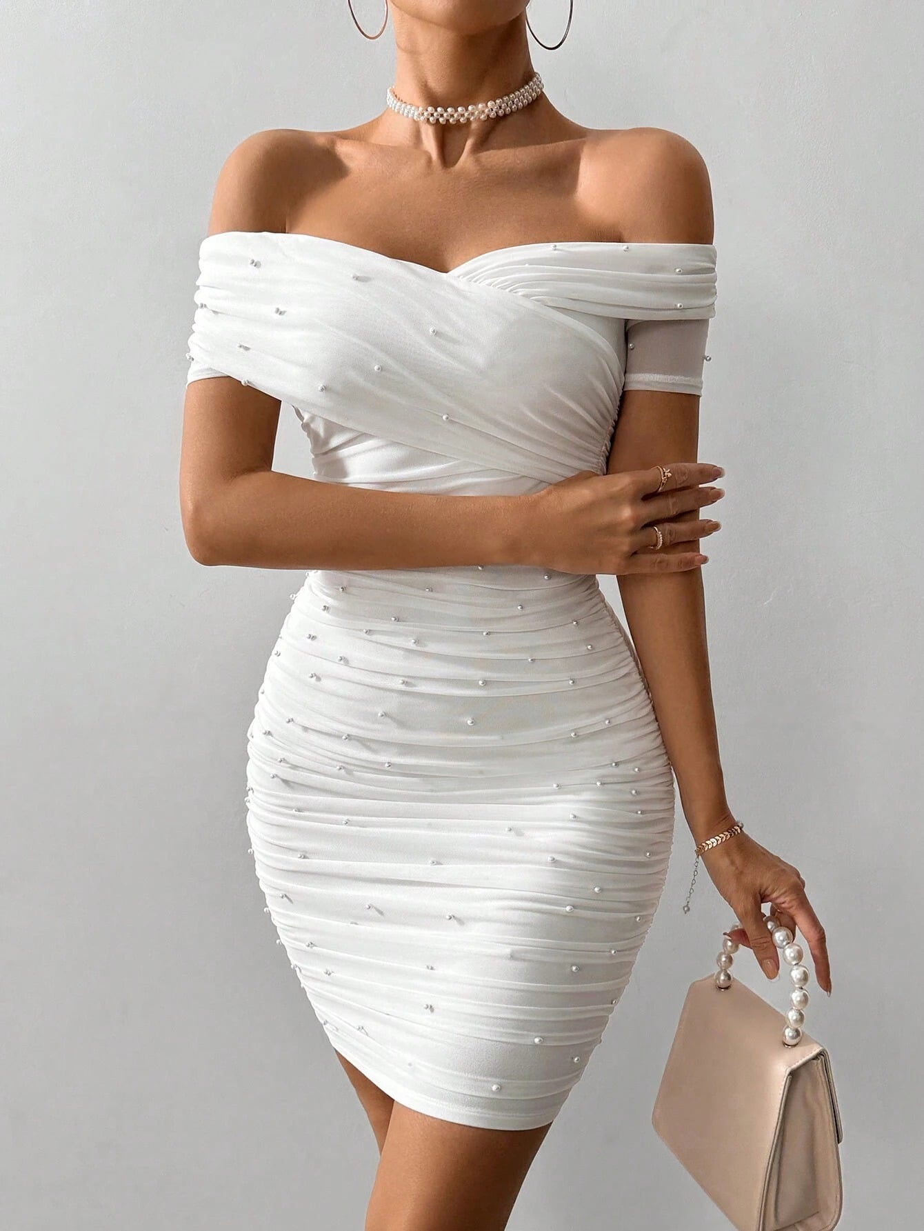 VESTIDO LOLITAS BLANCO CON MANGA CORTA - 5