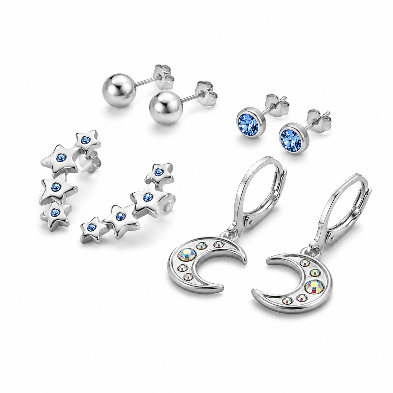 SET ARETES X4 MOONLIGHT DANCE – FINART BY ÉSIKA - 2