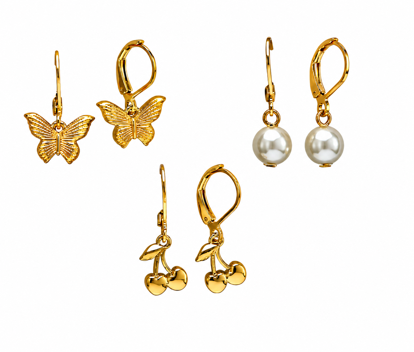 SET DE  ARETES CHERRY WINGS X3 CYZONE - 1