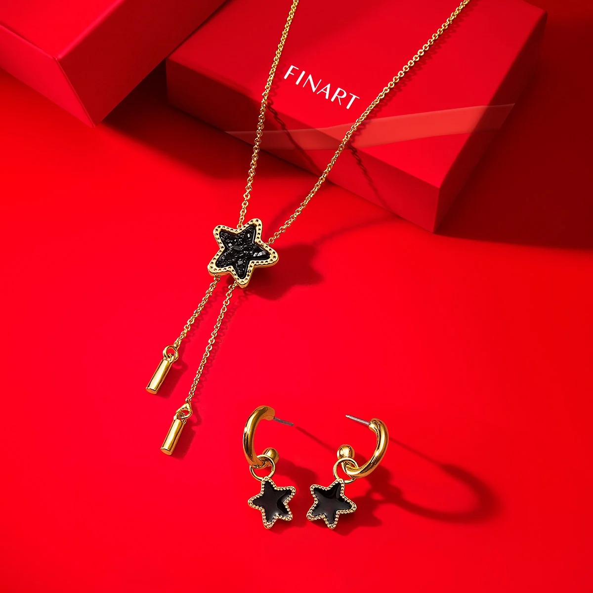 SET COLLAR + ARETES SPARKLING FEELS GLAM ESTRELLA ESIKA - 3