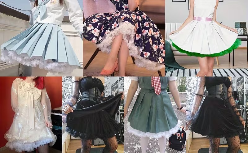 FALDA LOLITAS ENAGUA PARA VESTIDO COSPLAY - 6