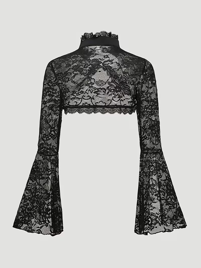 TOP LOLITAS BOLERO GOTICA DE ENCAJE NEGRA - 4
