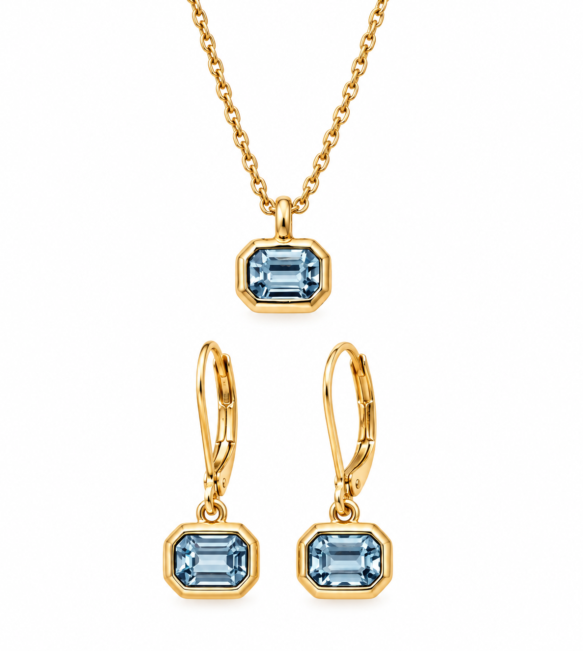 SET COLLAR + ARETES NORDIA BLU DE YANBAL - 1