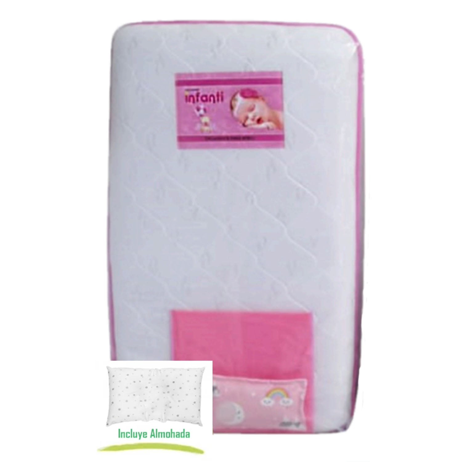 COLCHÓN DE BEBE FINO CON CAMBIADOR PARA PACK AND PLAY GRIS - 1