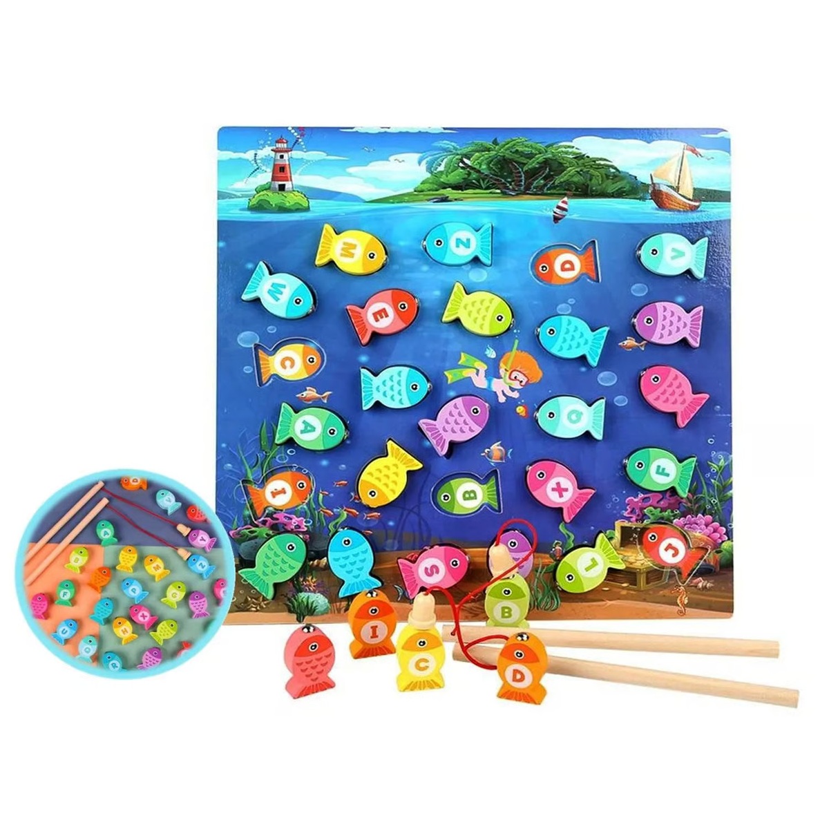 JUEGO DIDÁCTICO PESCA MILAGROSA ABC - 1