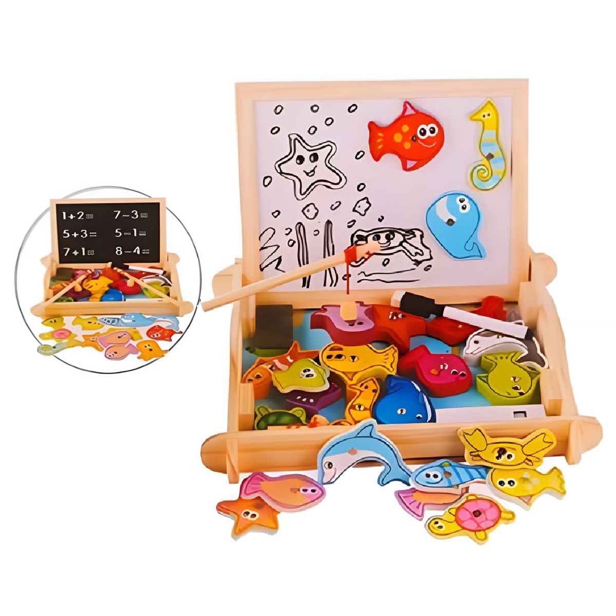 JUEGO DIDÁCTICO PIZARRA DE PESCA - 2