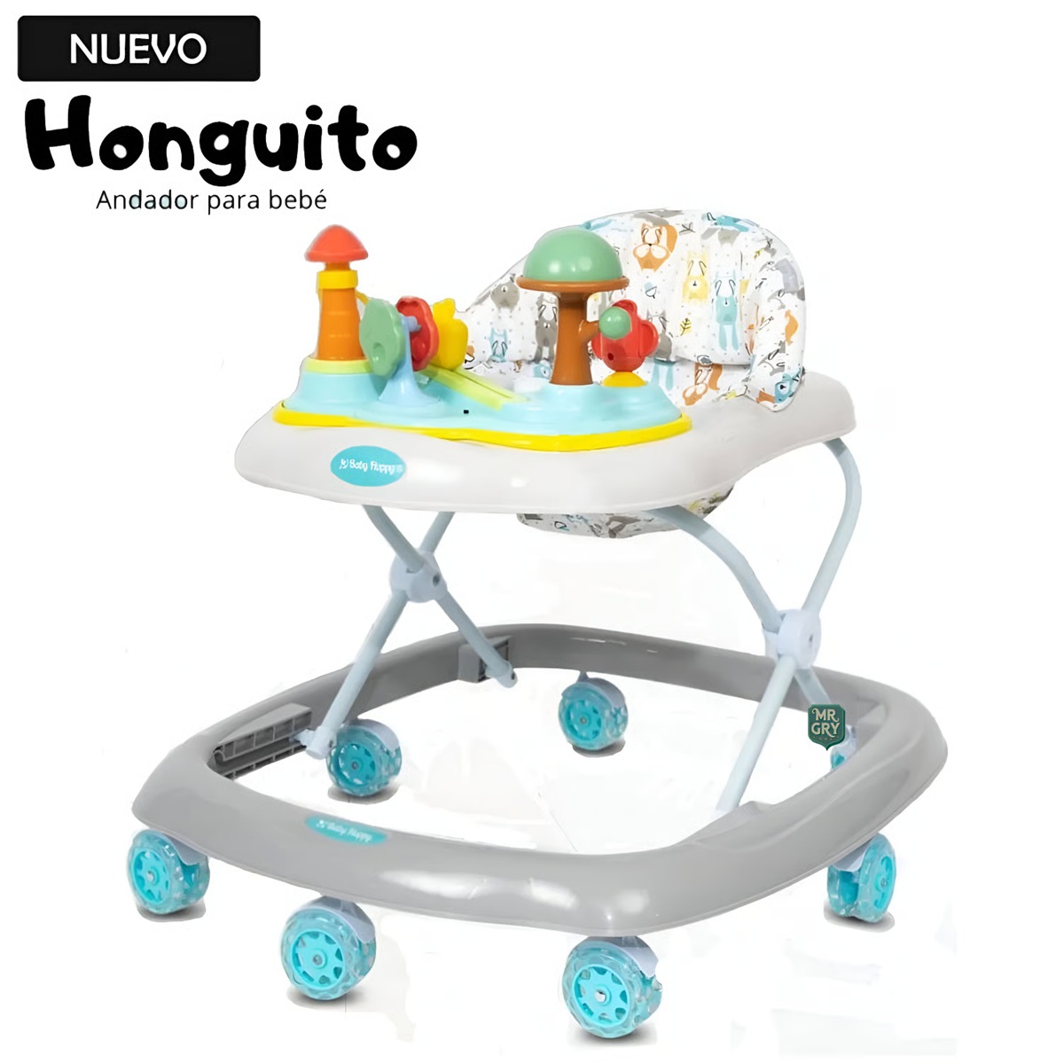 ANDADOR PARA BEBE MUSICAL HONGUITO GRIS - 1
