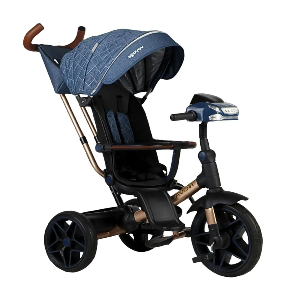 TRICICLO NOVA GIRATORIO 360° USB BLUETOOTH TELA UV AZUL - 2