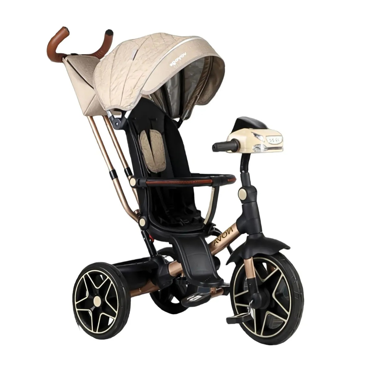 TRICICLO NOVA GIRATORIO 360° USB BLUETOOTH TELA UV BEIGE - 2