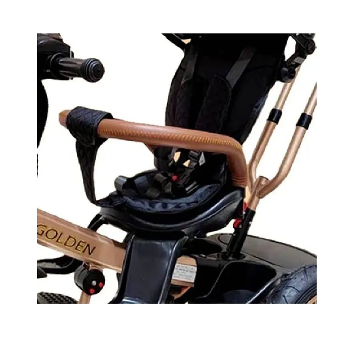 TRICICLO ASIENTO GIRATORIO GOLDEN CON TELA UV NEGRO - 3