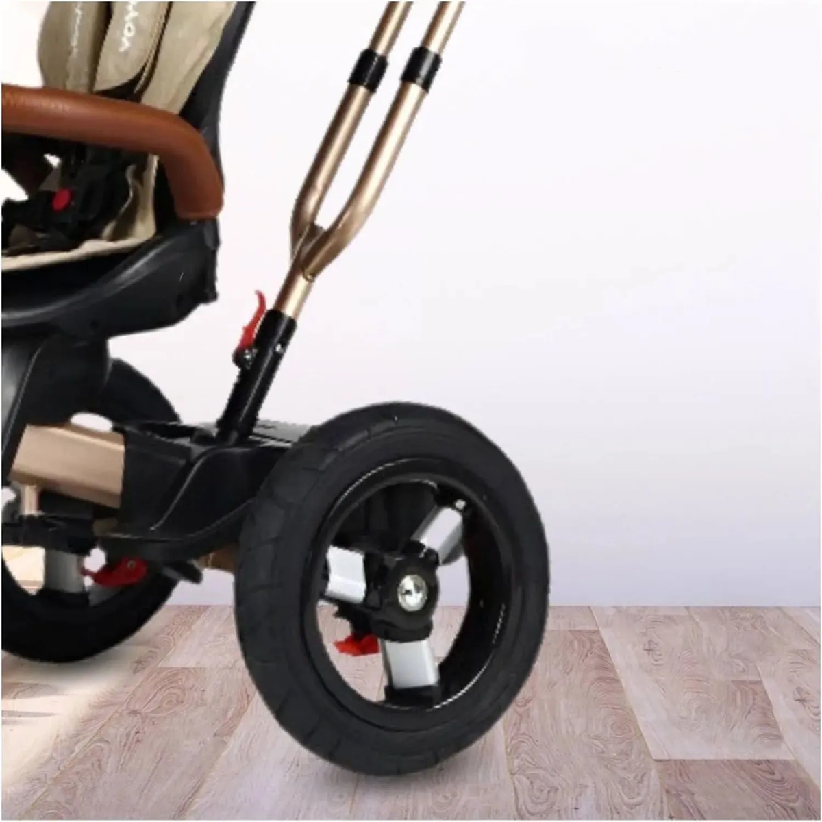 TRICICLO GUIADOR PARA NIÑOS USB Y BLUETOOH RACER BEIGE - 4