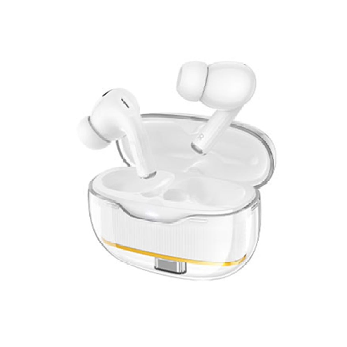 AUDÍFONOS INALÁMBRICOS CRYSTAL TWS EW54 HOCO BLANCO - 2